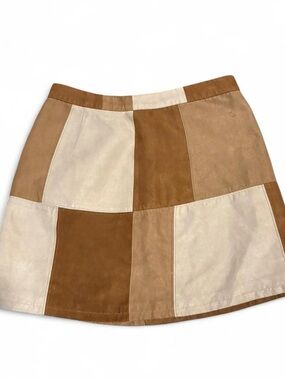 Hollister brown suede patchwork skirt Size S